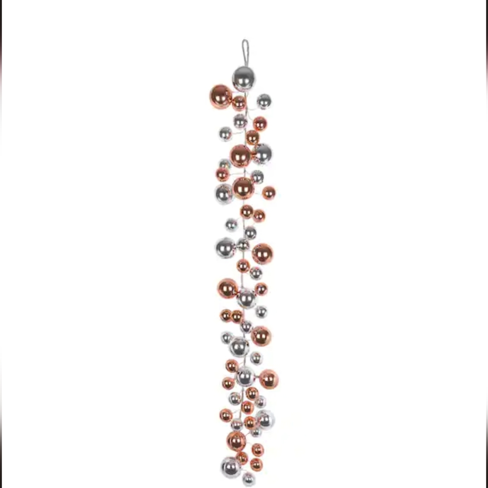 Rose gold ball garland. Like new condition.